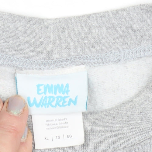 Emma Warren Unisex Grey XL Graphic Sweatshirt