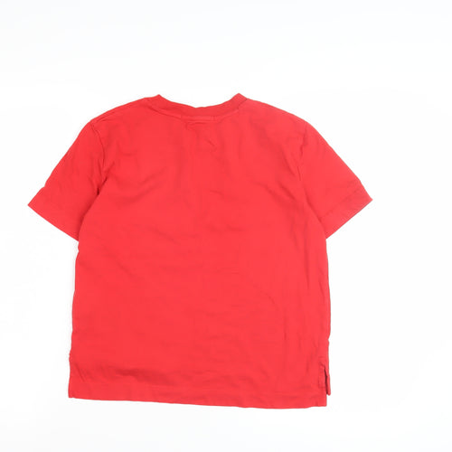 Calvin Klein Red Women's T-Shirt - Size S, Embroidered