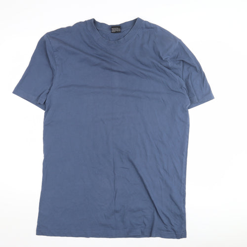Urban Classics Men's Blue L Cotton T-Shirt