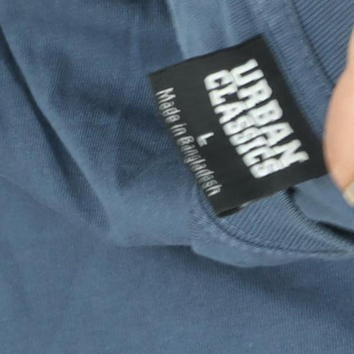 Urban Classics Men's Blue L Cotton T-Shirt