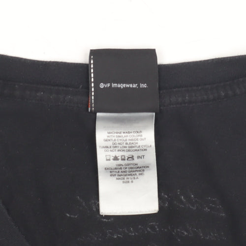 Harley-Davidson Women's Black V-Neck T-Shirt, Size 6