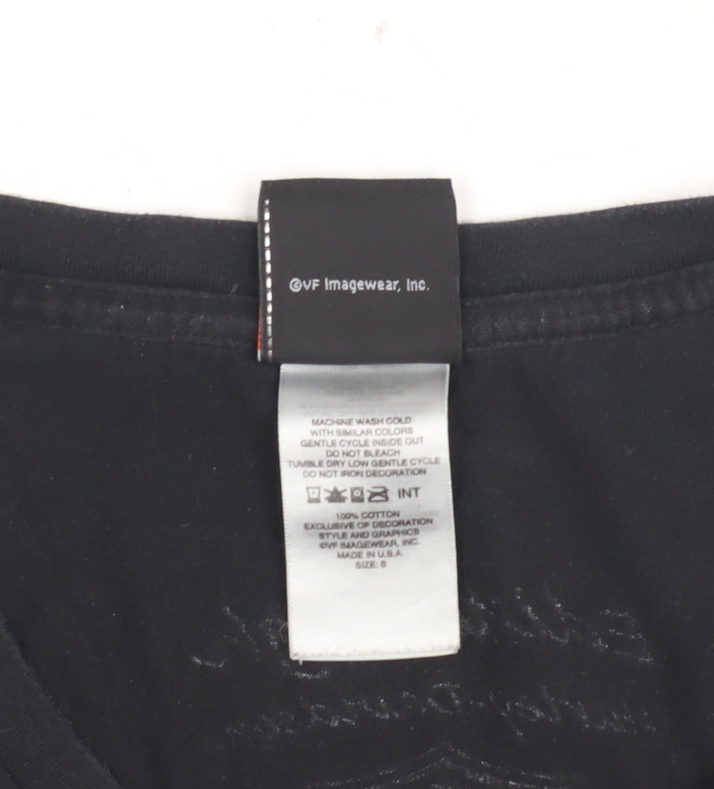Harley-Davidson Women's Black V-Neck T-Shirt, Size 6