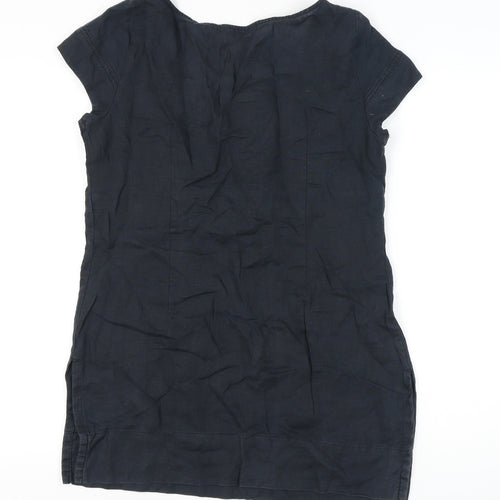 Marks and Spencer Women's Black Linen Blouse, Size 12