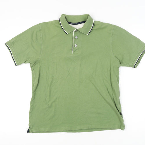 Marks and Spencer Men's Green Polo Medium