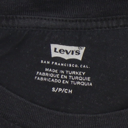 Levi's Women's Black T-Shirt Size S Casual Crew Neck
