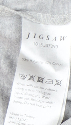 Jigsaw Women's Grey XS Basic Crew Neck T-Shirt