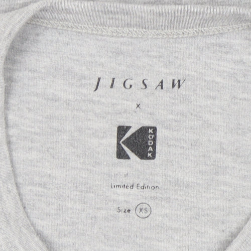 Jigsaw Women's Grey XS Basic Crew Neck T-Shirt