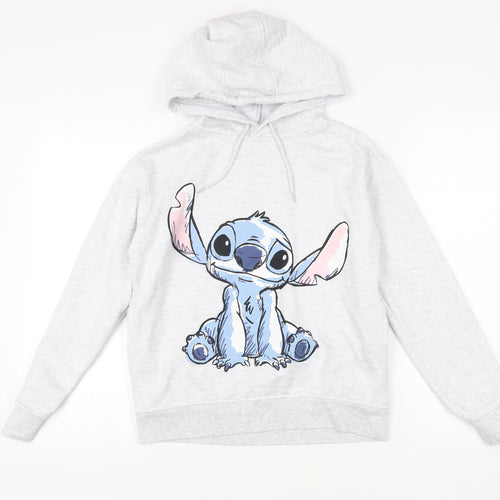 Disney Women's Grey XS Hoodie with Stitch Design