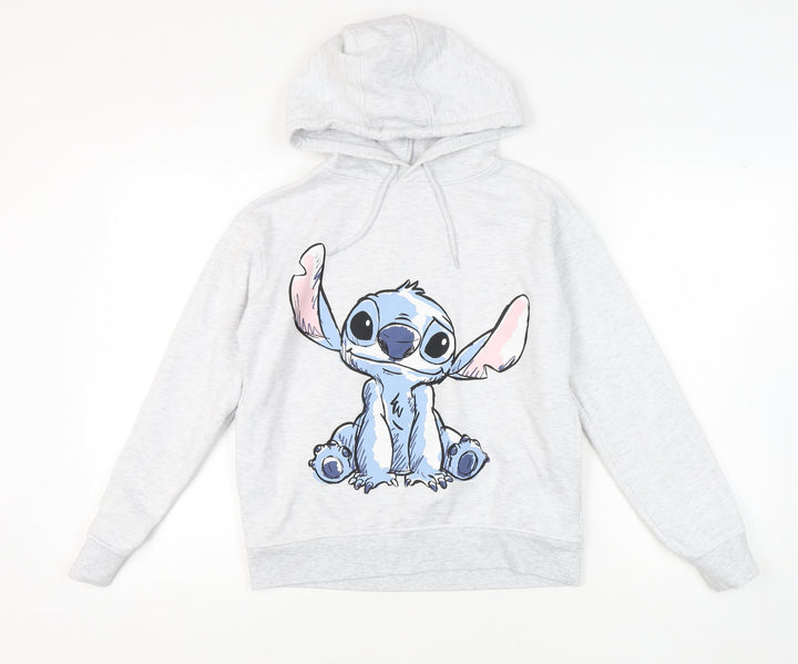 Disney Women's Grey XS Hoodie with Stitch Design