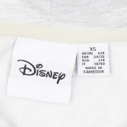 Disney Women's Grey XS Hoodie with Stitch Design