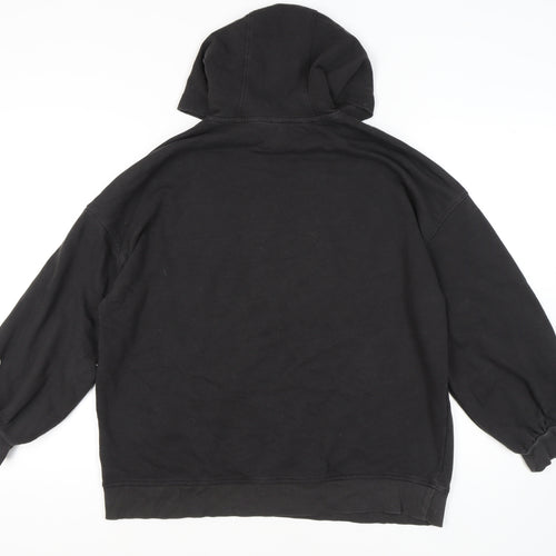 H&M Unisex Black Pullover Hoodie, M, Casual Style