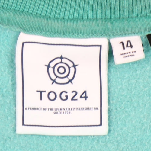 TOG24 Women's Green Pullover Sweatshirt Size 14
