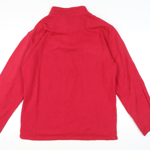 Kingston Casuals Men Red M 1/4 Zip Sweater