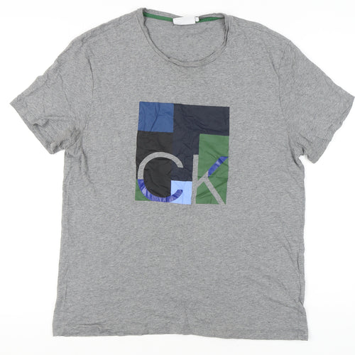 Calvin Klein Men's Grey XL Graphic T-Shirt