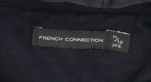 French Connection Boys Black Pullover Hoodie 11-12 Years