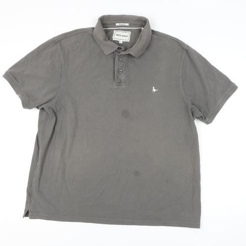 Jack Wills Grey Classic Fit Men's 2XL Polo Shirt