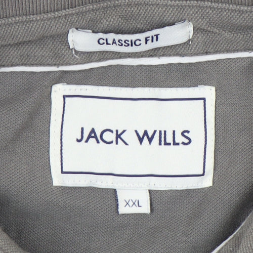 Jack Wills Grey Classic Fit Men's 2XL Polo Shirt