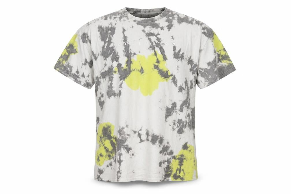 Front view of Collusion Men's Multicoloured Graphic Print T-Shirt L