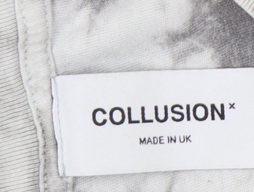 Collusion Men's Multicoloured Graphic Print T-Shirt L