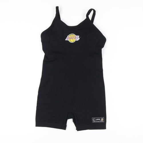 NBA Women's Black Stretch Playsuit, Size S, Sports Style