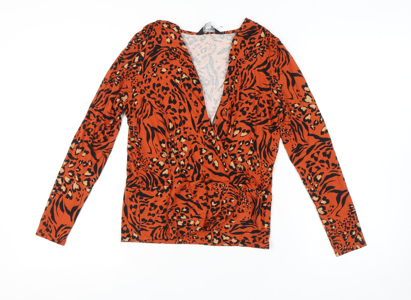 Dorothy Perkins Women's Multicoloured Wrap Blouse Size 8