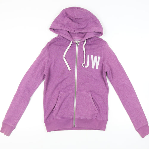 Jack Wills Women Purple Full Zip Hoodie Size 10