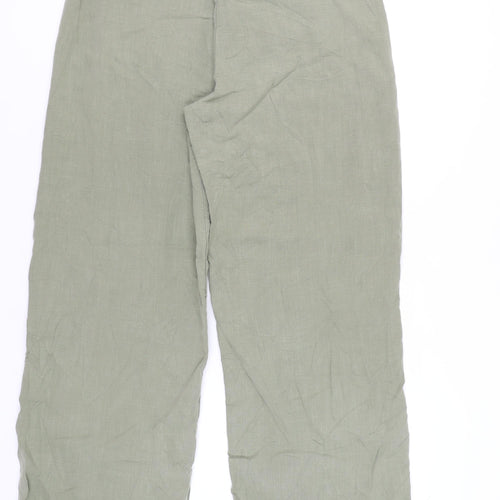 Marks and Spencer Women's Wide-Leg Green Trousers, Size 14