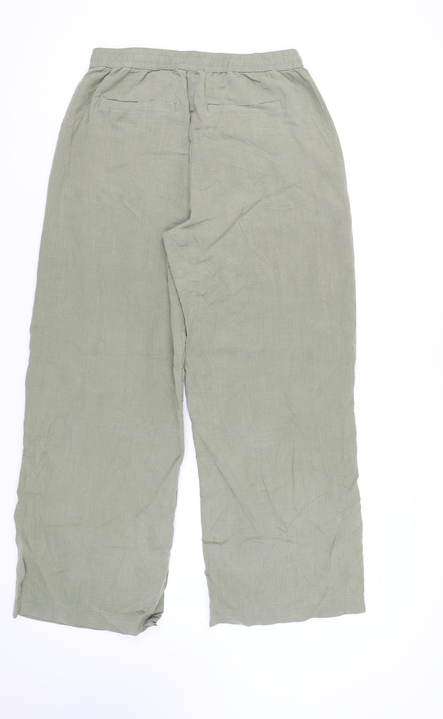 Marks and Spencer Women's Wide-Leg Green Trousers, Size 14