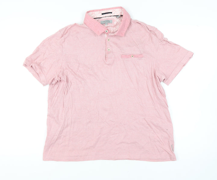 Ted Baker Men's Pink XL Short Sleeve Button-Up Shirt