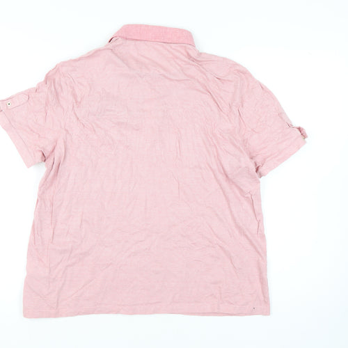 Ted Baker Men's Pink XL Short Sleeve Button-Up Shirt