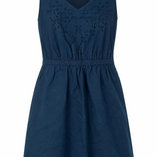 Reiss Women's Blue A-Line Sleeveless Embroidered Dress