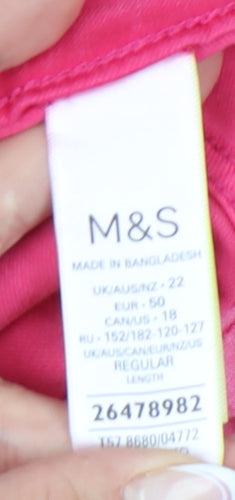Marks and Spencer Women's Pink Skinny Jeans Size 22
