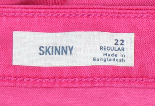 Marks and Spencer Women's Pink Skinny Jeans Size 22
