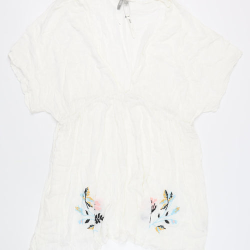 ASOS Women’s White Floral Embroidered Cover Up Size 26
