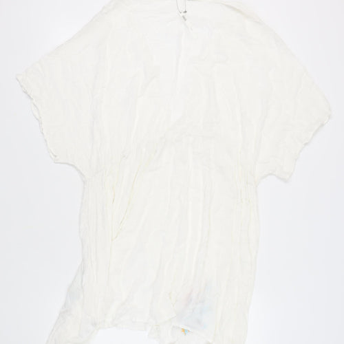 ASOS Women’s White Floral Embroidered Cover Up Size 26