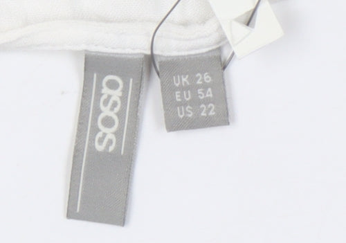 ASOS Women’s White Floral Embroidered Cover Up Size 26