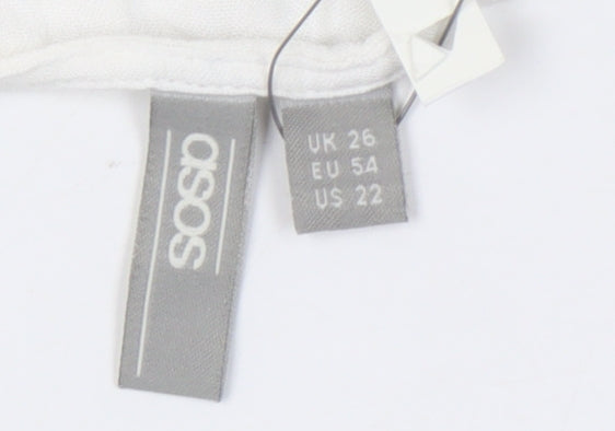 ASOS Women’s White Floral Embroidered Cover Up Size 26