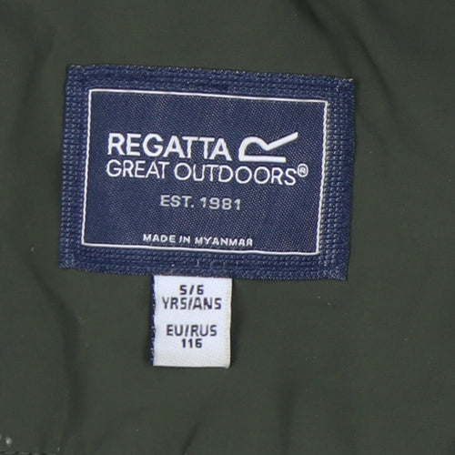 Regatta Girls' Green Parka Coat, Size 6, Winter Wear