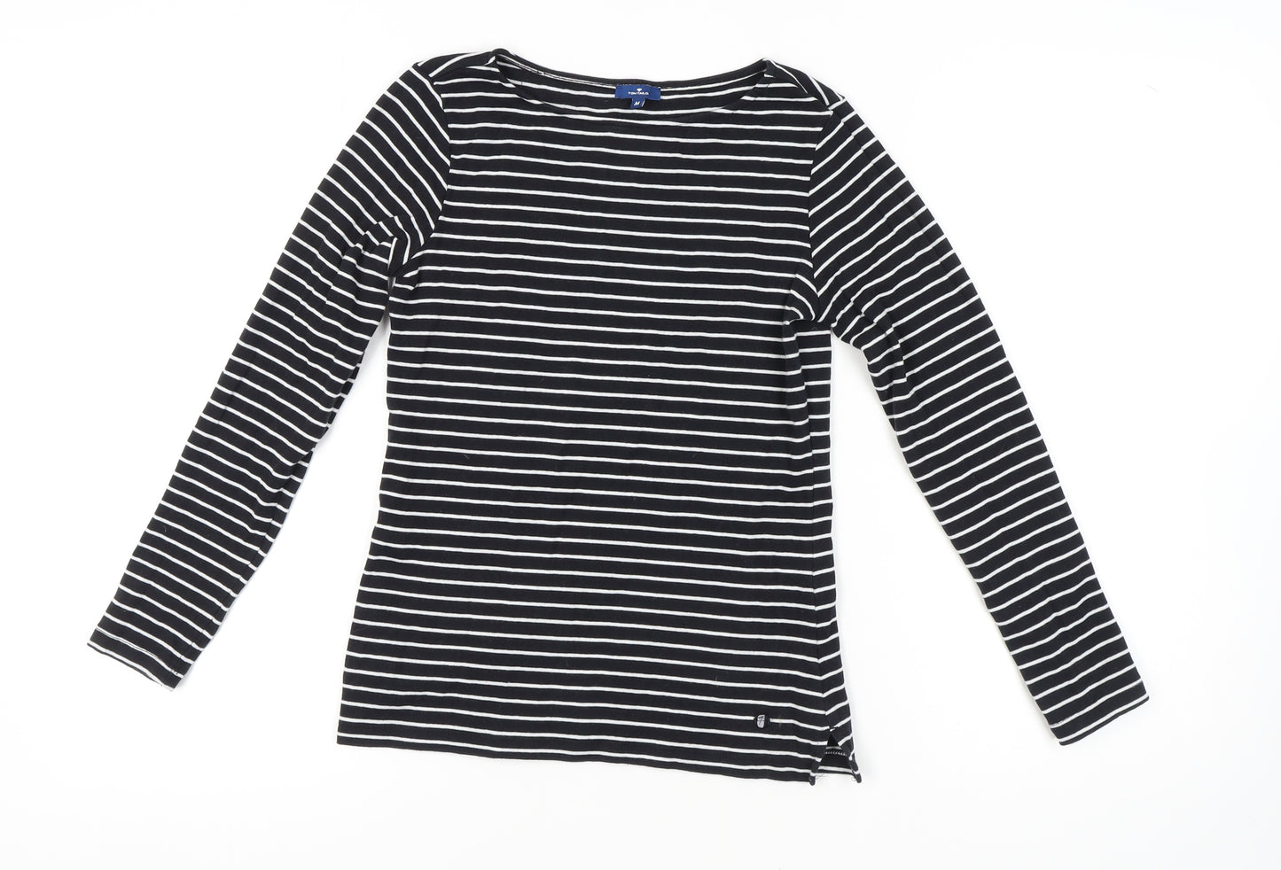 Tom Tailor Women's Black Striped Long Sleeve T-Shirt