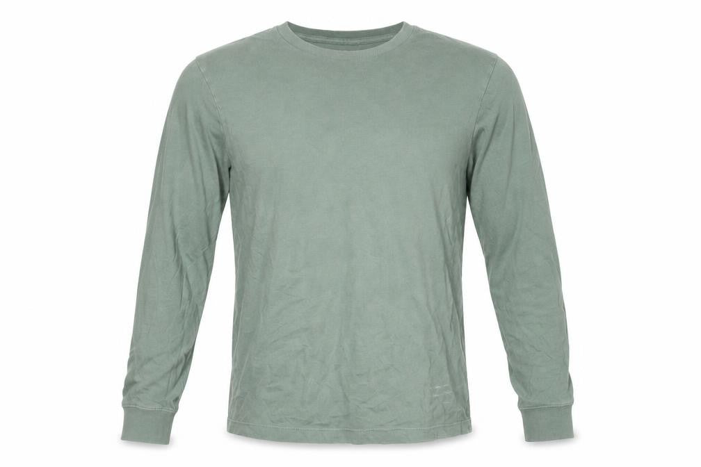 J.Crew Men's Green Cotton Long Sleeve T-Shirt S