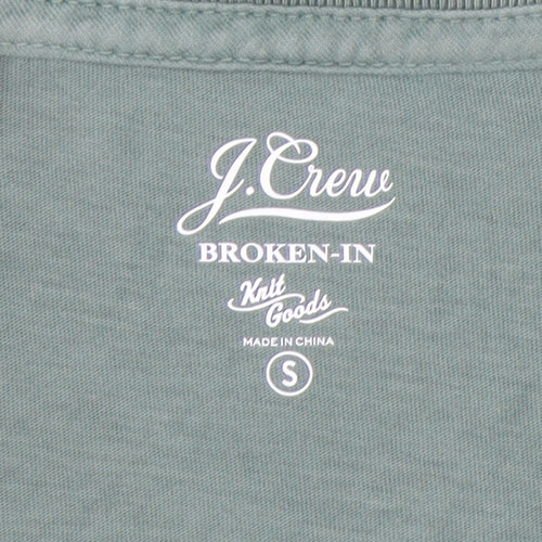 J.Crew Men's Green Cotton Long Sleeve T-Shirt S
