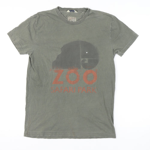 Scotch & Soda Green Safari T-Shirt L Unisex Adults