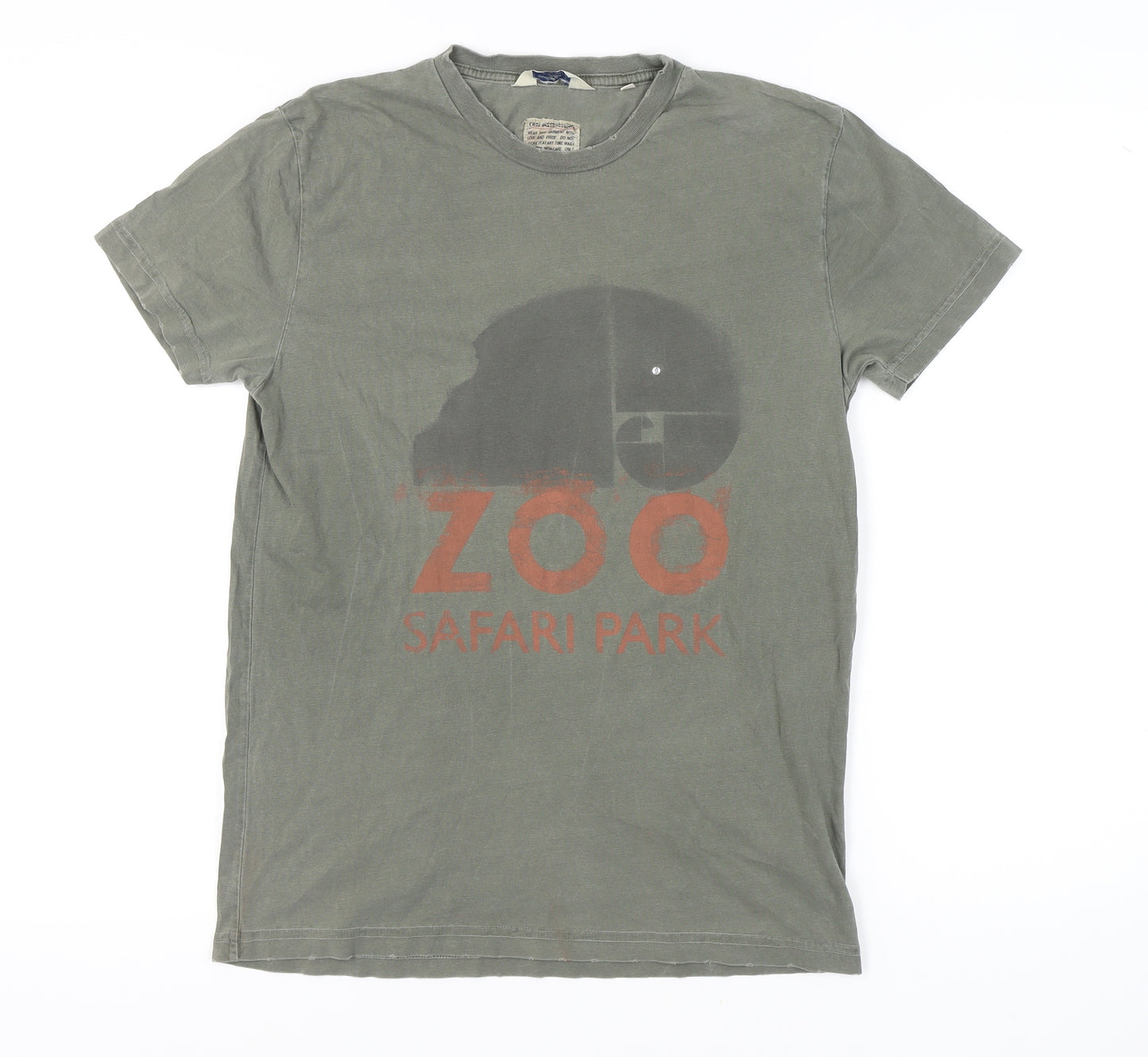 Scotch & Soda Green Safari T-Shirt L Unisex Adults