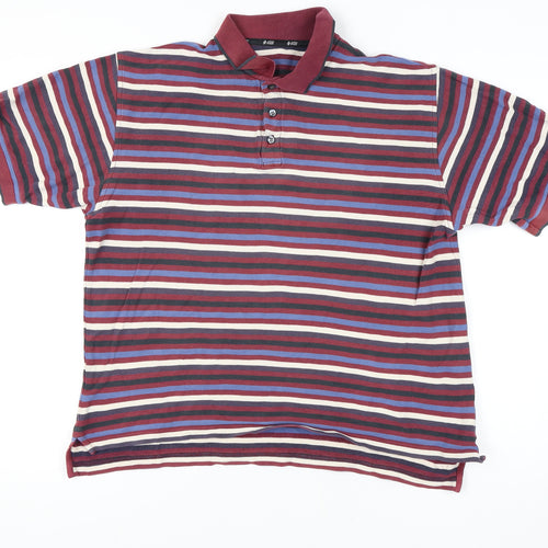 Marks and Spencer Men's Striped Polo, Large, Cotton