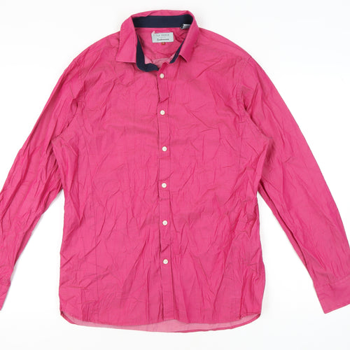 Ted Baker Pink Men's Long Sleeve Button-Up Shirt