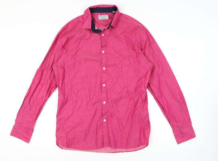 Ted Baker Pink Men's Long Sleeve Button-Up Shirt