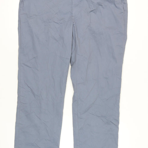 Marks and Spencer Men's Blue Chino Trousers, 42 Regular