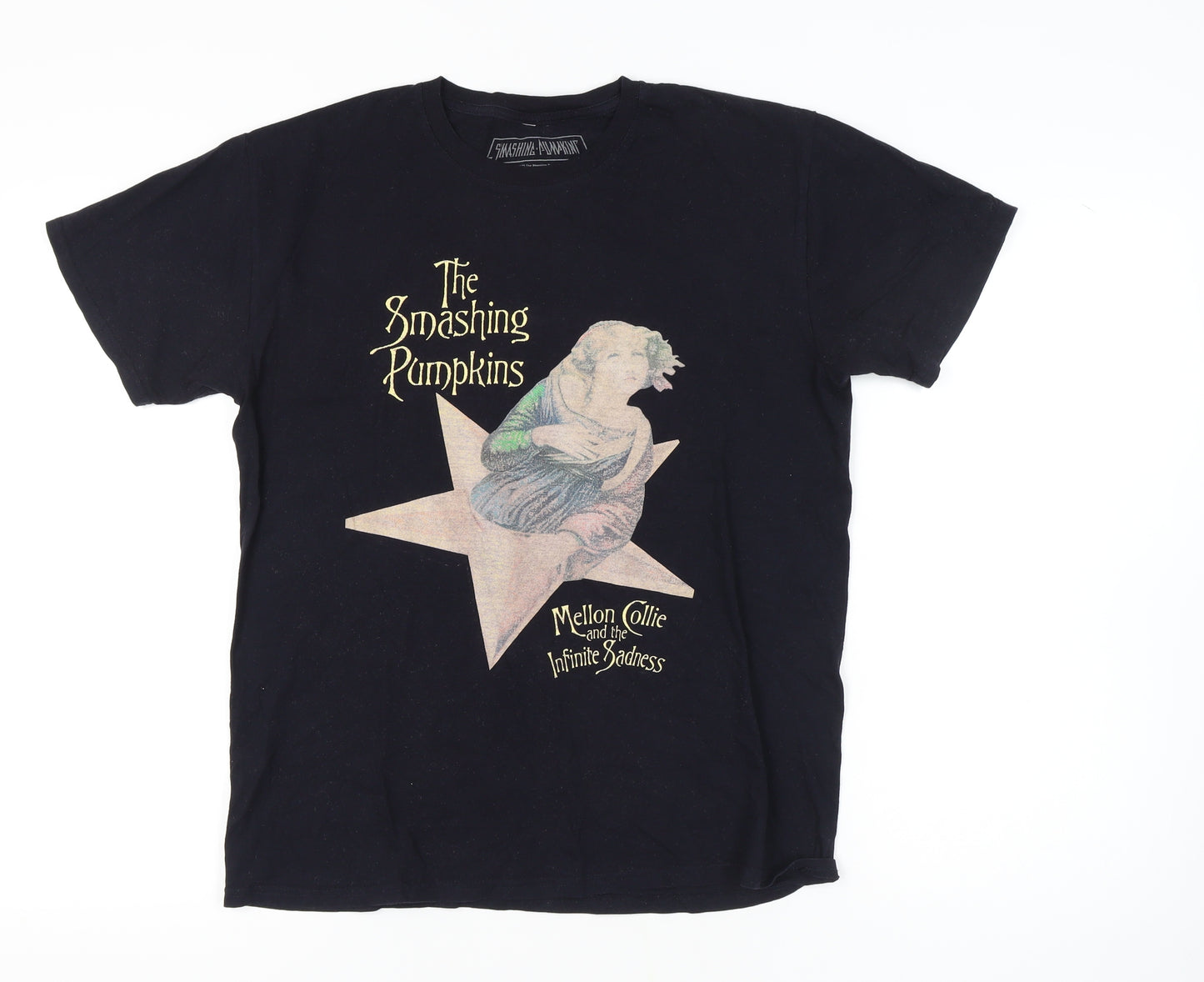 Smashing Pumpkins Men's Black M T-Shirt, Music Graphic Tee