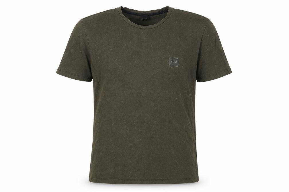 Front view of Hugo Boss Men's Green M T-Shirt