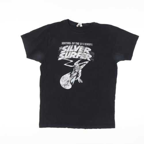 Marvel Men's Black Silver Surfer T-Shirt M